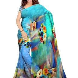 SHIVAM FABRICS Poly Georgette Saree-picture-22