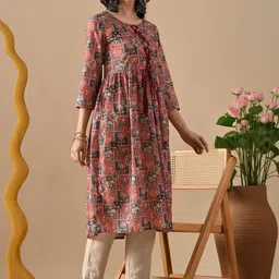 HERE&NOW Women Ethnic Motifs Printed Kurta-picture-40