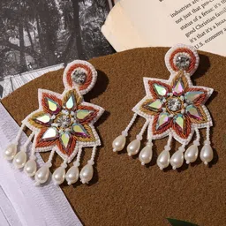 PATOLA BY VJ Floral Drop Earrings-picture-23