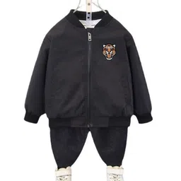 YK Boys Graphic Printed Stand Collar Long Sleeves Bomber Jacket image 4