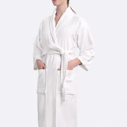 LacyLook Pure Cotton Shawl Collar Bath Robe image 3