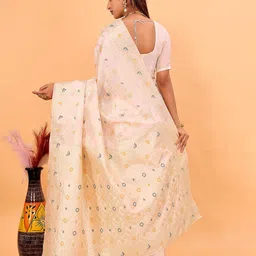 KALINI Ethnic Motifs Woven Design Zari Banarasi Saree image 3