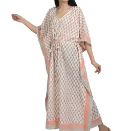 Fabric Venue Floral Print Flared Sleeve Kaftan Maxi Dress image 5