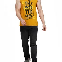 WOOSTRO Men Pack Of 2 Typography Printed Round Neck Cotton Slim Fit T-shirts image 5