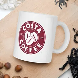 Mr UVD White & Maroon Typography Printed Ceramic Glossy Mug image 3