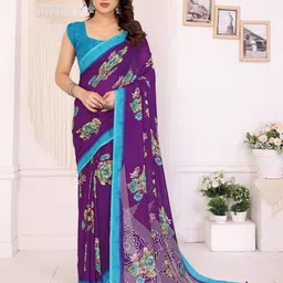 Moda Rapido Floral Poly Georgette Saree-picture-21