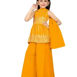 VIDDHI ETHINIC Girls Top with Pyjamas image 3