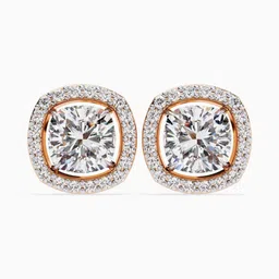 VALANOVA BIS Hallmark 18KT Rose Gold Diamond Studded Earrings- 3.0 gm-image-74