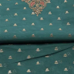 Meena Bazaar Paisley Embroidered Art Silk Unstitched Dress Material image 3