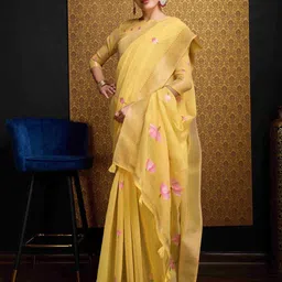 all about you Floral Zari Saree image 2