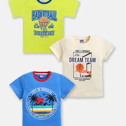 Here&Now X Game Begins Boys Sports Assorted Printed Set of 3 T-shirts-picture-38