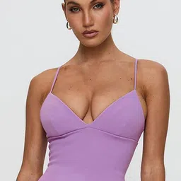 LULU & SKY Purple V-neck Crop Bralette Top-picture-14