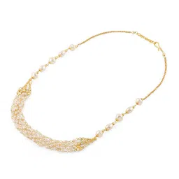 AMI Gold-Plated Multistrand Pearls Beaded Necklace image 3