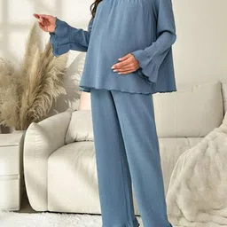 DressBerry Women Solid Woven Night suit-picture-17