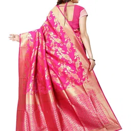 KALINI Woven Design Silk Blend Designer Kanjeevaram Saree image 4