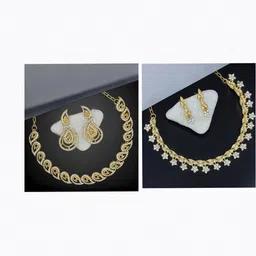 Women Click Set Of 2 Stone-Studded Jewellery Set image 1