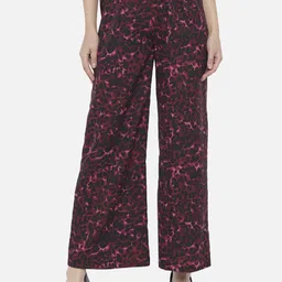 OTIRA Women Animal Printed Crepe Palazzos-image-64