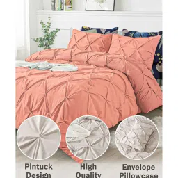the white moss Marquis Pleat Pinch luxurious AC King Comforter with 2 Pillow Cover image 3