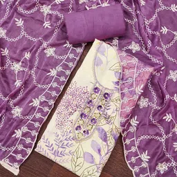 DIVASTRI Printed Unstitched Dress Material image 3