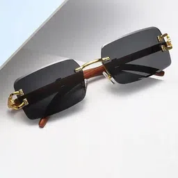 HAYDEN haiza Men Rectangle Sunglasses with Polarised Lens Sunglasses Wood cherry-image-36