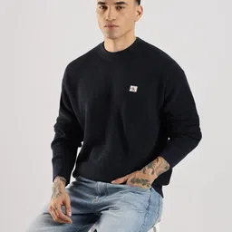 Calvin Klein Jeans Relaxed Fit Round Neck Cotton Pullover-picture-36