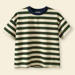 INCLUD Girls Striped V-Neck Pockets T-shirt-image-30