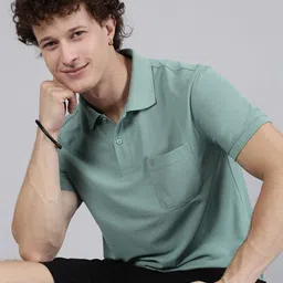 Lux Cozi Men Pack Of 2 Polo Collar Short Sleeves Lounge T-Shirts image 5