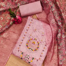 Rangtulika Ethnics Embroidered Unstitched Dress Material-picture-36