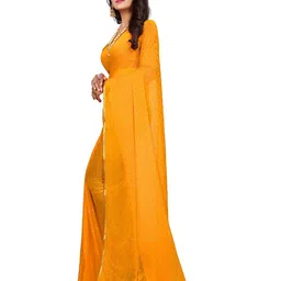 REDFISH Embellished Bollywood Chiffon Saree image 2