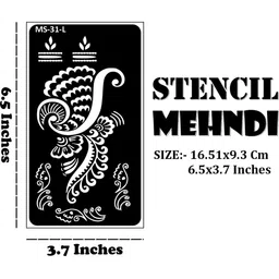 VOORKOMS Gorgeous Henna Hand Art Stencil Mehndi Sticker One Set For Each Hand image 3