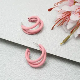 YouBella Contemporary Half Hoop Earrings-image-69