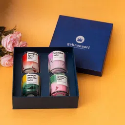 gabrunaari Set of 4 Soy Wax Scented Shot Glass Jar Candle image 3