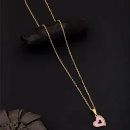 SZN Set Of 2 Gold-Plated Artificial Stones Studded Circular Shaped Pendants With Chains image 5