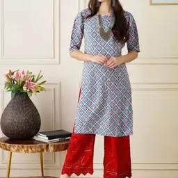 SZN Women Printed Crepe Straight Kurtas-picture-38
