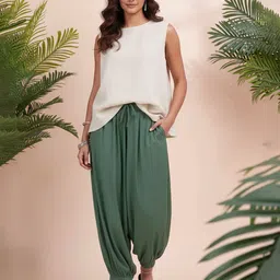 PalloStyle Women Flared Knitted Ethnic Palazzos image 3