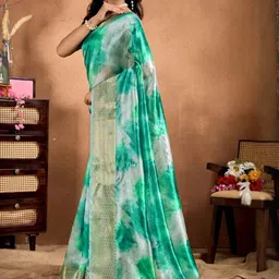 Jhumki creation Women Bandhani Silk Blend Mysore Silk Saree-picture-34