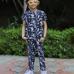 Emblica Unisex Kids Printed T-shirt with Trousers-picture-10