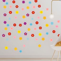 CVANU 72Pcs Red & Pink Printed Self-Adhesive Wall Sticker-picture-27