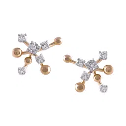 Mia by Tanishq 14KT Yellow Gold Diamond Stud Earrings image 2