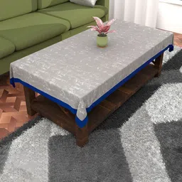 RUBOXA Grey Cotton 4-Seater Table Cover image 5