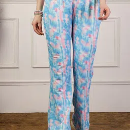 UZARUS Women Tie and Dye Printed Mid-Rise Bootcut Trouser-picture-33