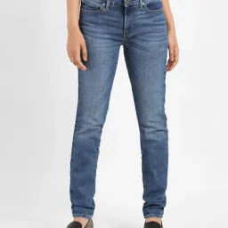 levi's Women's 711 Blue Skinny Fit Mid Rise Jeans image 4