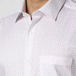 Van Heusen Printed Spread Collar Slim Fit Cotton Formal Shirt image 2