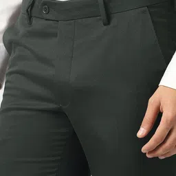 Van Heusen Men Mid-Rise Slim Fit Flat-Front Formal Trousers image 2