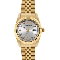 d'signer Dsigner Women Brass Embellished Dial & Bracelet Style Straps Analogue Watch 521GM.2L image 1