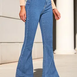 Glossia Women Bootilicious Flared High-Rise Stretchable Jeans image 3