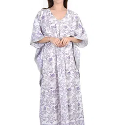 Fabric Venue Floral Print Flared Sleeve Kaftan Maxi Dress-picture-24