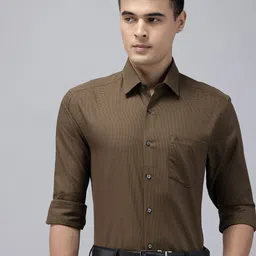 Arrow Pure Cotton Textured Manhattan Slim Fit Formal Shirt-picture-13