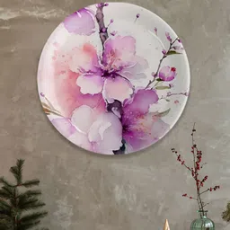 nestroots White & Purple Printed Ceramic Mandala Wall Decor-picture-35