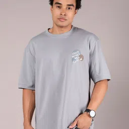 V-Mart Men Graphic Printed Round Neck Cotton Relaxed Fit T-shirt-picture-16